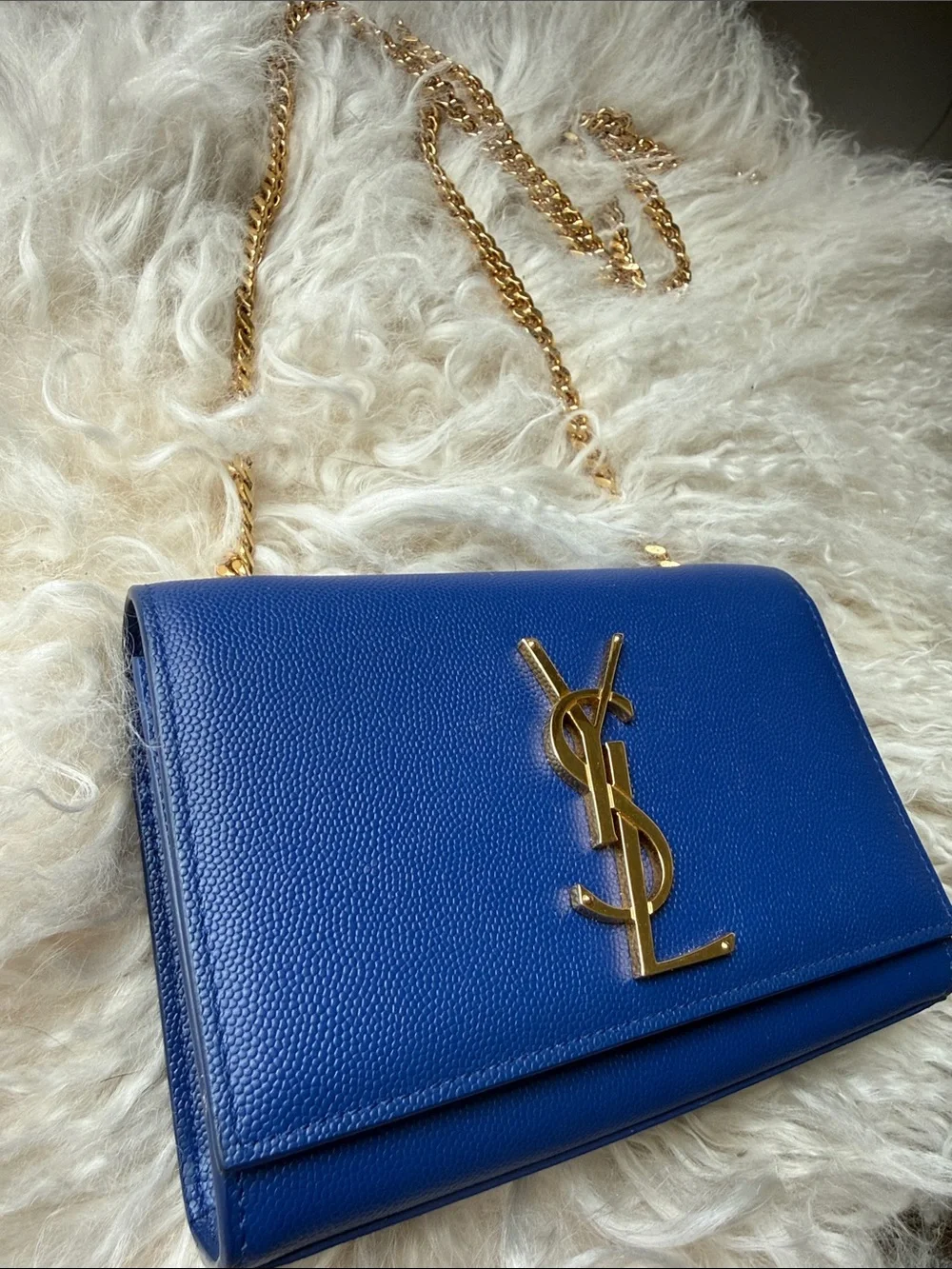 Saint Laurent Royal Blue YSL Monogram Chain Crossbody - Picture 2 of 9